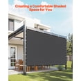 thumbnail image 2 of VEVOR 90% Sun Shade Cloth, 10 x 10 ft Pergola Shade Cover with Stainless Steel Grommets, Sun Shades Canopy Privacy Screen with 140 GSM HDPE Material, for Outdoor, Patio, Garden, and Backyard (Black), 2 of 9