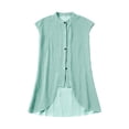thumbnail image 5 of Tops Casuales Cuello Redondo Rayas Largas sin Mangas para las Mujeres, Camiseta de Moda Ligera Suave de Poliéster para el Uso Casual de Verano, 5 of 5