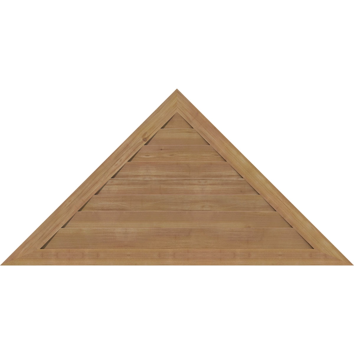 84"W X 38 1/2"H Triangle Gable Vent (96 7/8"W X 44 3/8"H Frame Size) 11/12 Pitch: Unfinished, Non-Functional, Smooth Western Red Cedar Gable Vent W/ Decorative Face Frame