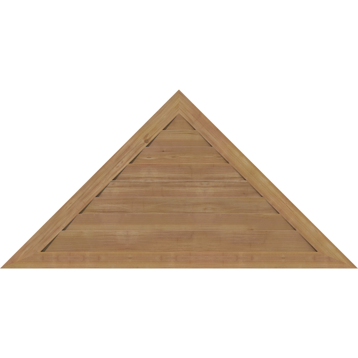 84"W X 38 1/2"H Triangle Gable Vent (96 7/8"W X 44 3/8"H Frame Size) 11/12 Pitch: Unfinished, Non-Functional, Smooth Western Red Cedar Gable Vent W/ Decorative Face Frame - image 4 of 12
