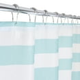 thumbnail image 3 of Mainstays Aqua Stripe 13-piece Fabric Shower Curtain with Hooks, 3 of 5