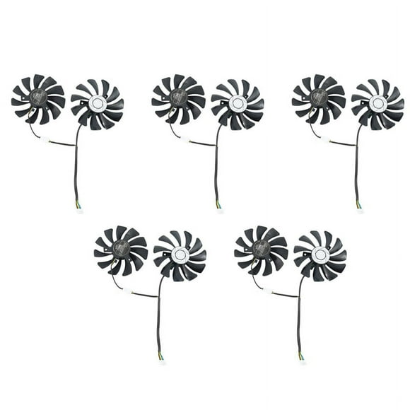 5 Pair Graphics Card Fan 85mm Ha9010H12F-Z 4Pin Cooler Fan Replacement for Gtx 1060 Oc 6G Gtx 960 P106-100 P106