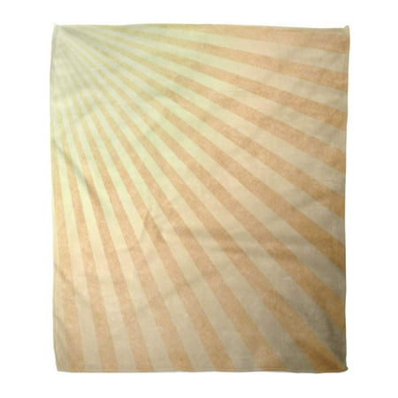 Yellow Throw Blankets LADDKE Flannel Throw Blanket Gold Yellow Retro Striped Pale Abstract Pattern for Side Soft for Bed Sofa and Couch 50x60 Inches ()