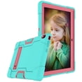 thumbnail image 1 of Mignova pour Lenovo Tab E10 (TB-X104F) Étui, Robuste Antichoc Hybride Robuste Armure Rigide Étui de Protection Intégrale (Support Intégré) pour Tablette Lenovo 2018 Tab E 10 10,1 Pouces (Vert/rose), 1 of 7
