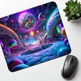 thumbnail image 6 of Psychedelic Space Planets Design Mouse Pad Low Profile Gaming Mat, 6 of 7