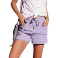 thumbnail image 3 of Women'S High Waist Tie Front Loose Wide Leg Shorts with Pockets Casual Summer Light S, 3 of 8