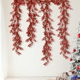 thumbnail image 4 of Christmas Garland with Lights - New 5.58 Ft Artificial Valentine's Day Wicker Christmas Decorations Home Decor Ornaments Christmas Artificial Red Berry Wicker, 4 of 9