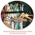 thumbnail image 3 of KAKOWELY Multiple Shirt Hanger Wooden Clothes Storage Rack Khaki Clothing Organizer 1 Set, 3 of 8