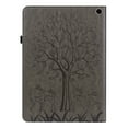 thumbnail image 3 of Dteck Tree Embossed Wallet Case for Amazon Kindle Fire Max 11 Case (13th Generation, 2023 Release) 11", Shockproof PU Leather Folio Flip Stand Card Holder Cover with Elastic Band & Pen Holder,Gray, 3 of 11
