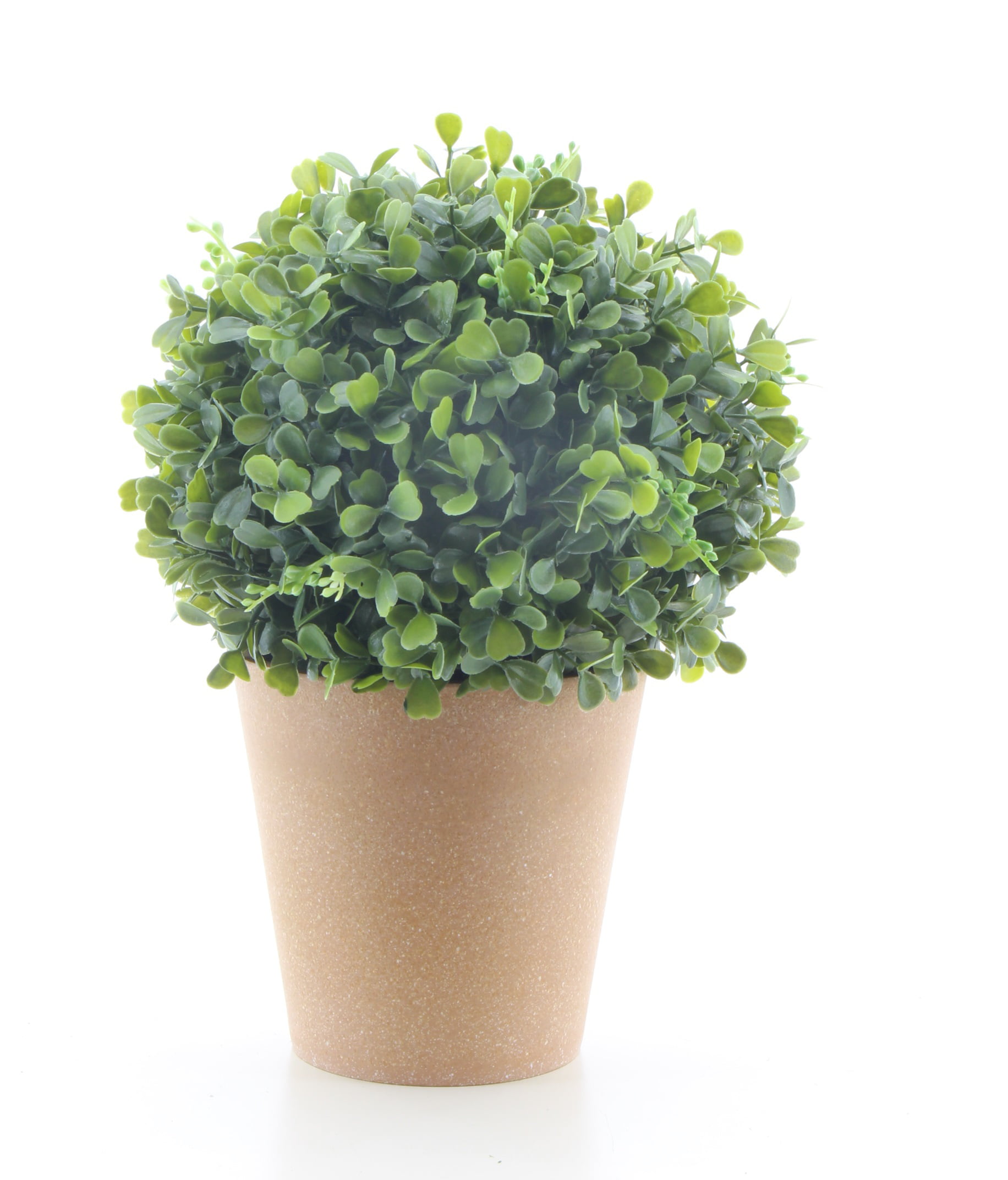 Miniature 4" Topiary Tree Realistic Faux Plant Ball Clay Pot Table Diaplay 