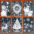 thumbnail image 2 of Pegatina de ventana de alce de dibujos animados, muñeco de nieve, corona de Navidad, diseño de ventana de vidrio de centro comercial, pegatina estática de pared de vidrio de Feliz Navidad, 2 of 4