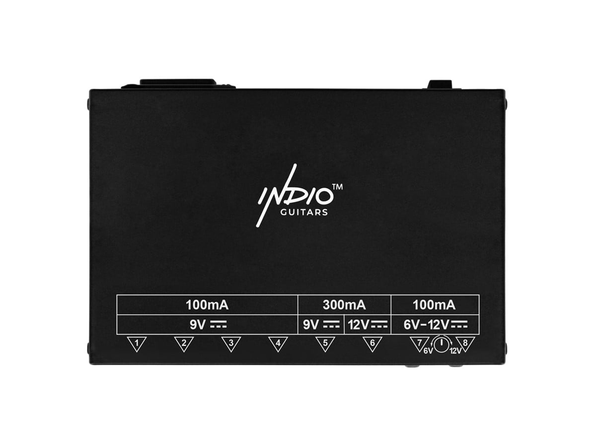 Monoprice Power Block Fully Isolated 8‑output Guitar Pedal Power Supply for Up to 8 Guitar and Bass Effects Pedals 6V/ 9V/12V- Indio Series