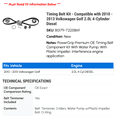 thumbnail image 2 of Timing Belt Kit - Compatible with 2010 - 2013 Volkswagen Golf 2.0L 4-Cylinder Diesel 2011 2012, 2 of 2