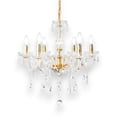 thumbnail image 1 of Candil de Techo Cristal Cortado D'Gala Iluminación DG8034 Dorado de 6 Luces, 1 of 5