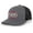 Charcoal/Black, variant on Mens Christian Hat Embroidered Walk By Faith Not By Sight Scripture Mesh Back Trucker Hat, Black/Black