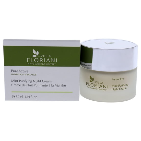 Villa Floriani PureActive Purifying Night Cream - Mint for Unisex, 1.69 oz