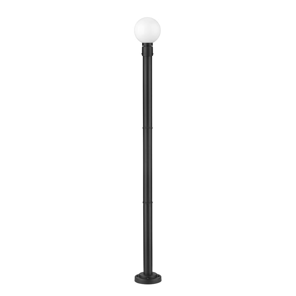 Z Lite 591PHB-BK 20 in. Helix 1 Light Outdoor Post Mount Fixture, Black