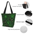 thumbnail image 5 of Kdxio Green Bright Web with Spiders Women Reusable Grocery Bags Foldable Ripstop,Reusable Shopping Bags for Shopping,Gym,Gift, 5 of 7
