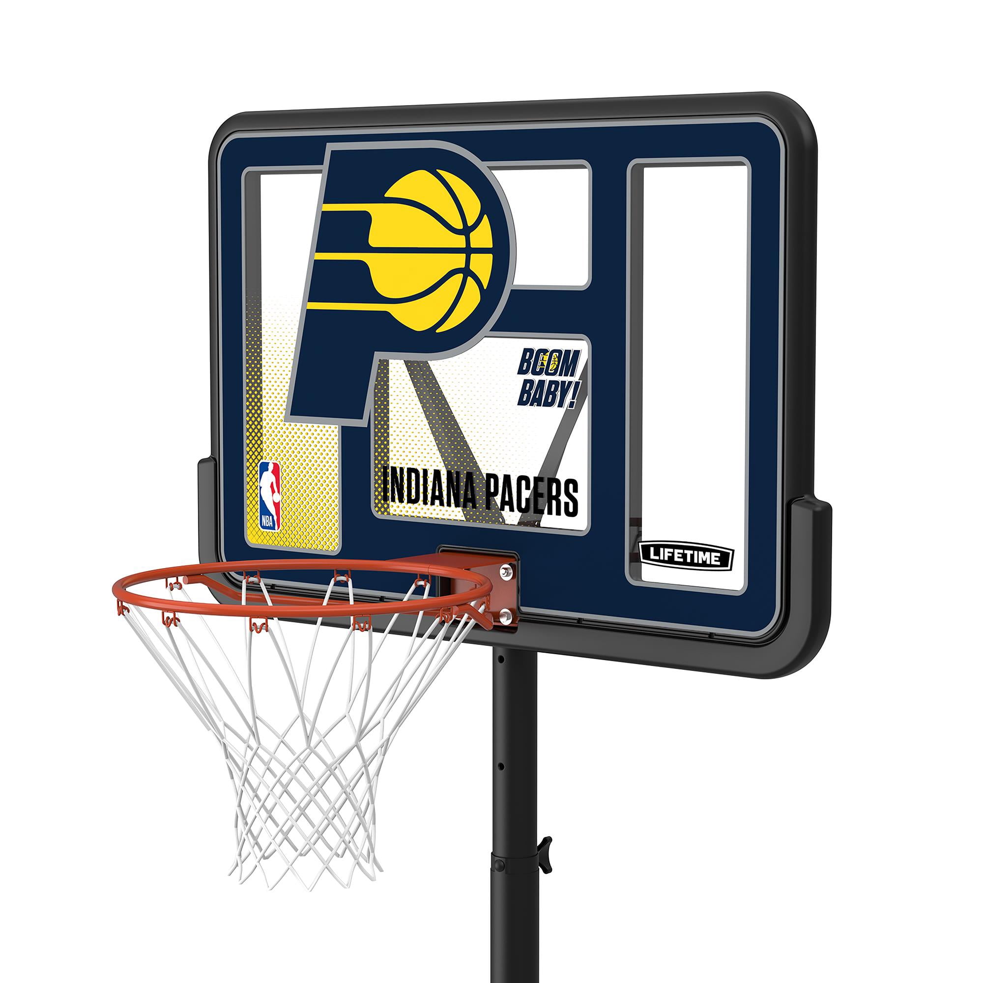 Lifetime NBA Indiana Pacers 44" Portable Basketball Hoop with Wheels - 7.5 to 10 Ft Adjustable Height