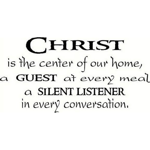 Christ Is the Center of Our Home... Bible Verse Vinyl Wall Art Decal. Our Inspirational Christian Scripture Wall Arts Are USA Made.