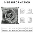 thumbnail image 5 of Shangniulu Flower Throw Pillow Cushion Cover, Retro Romantic Rose Petal with Rain Water Drops Valentines Love Picture, Decorative Square Accent Pillow Case, 5 of 5