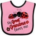thumbnail image 3 of Inktastic My Great Grandma Loves Me with Cute Ladybugs Boys or Girls Baby Bib, 3 of 4