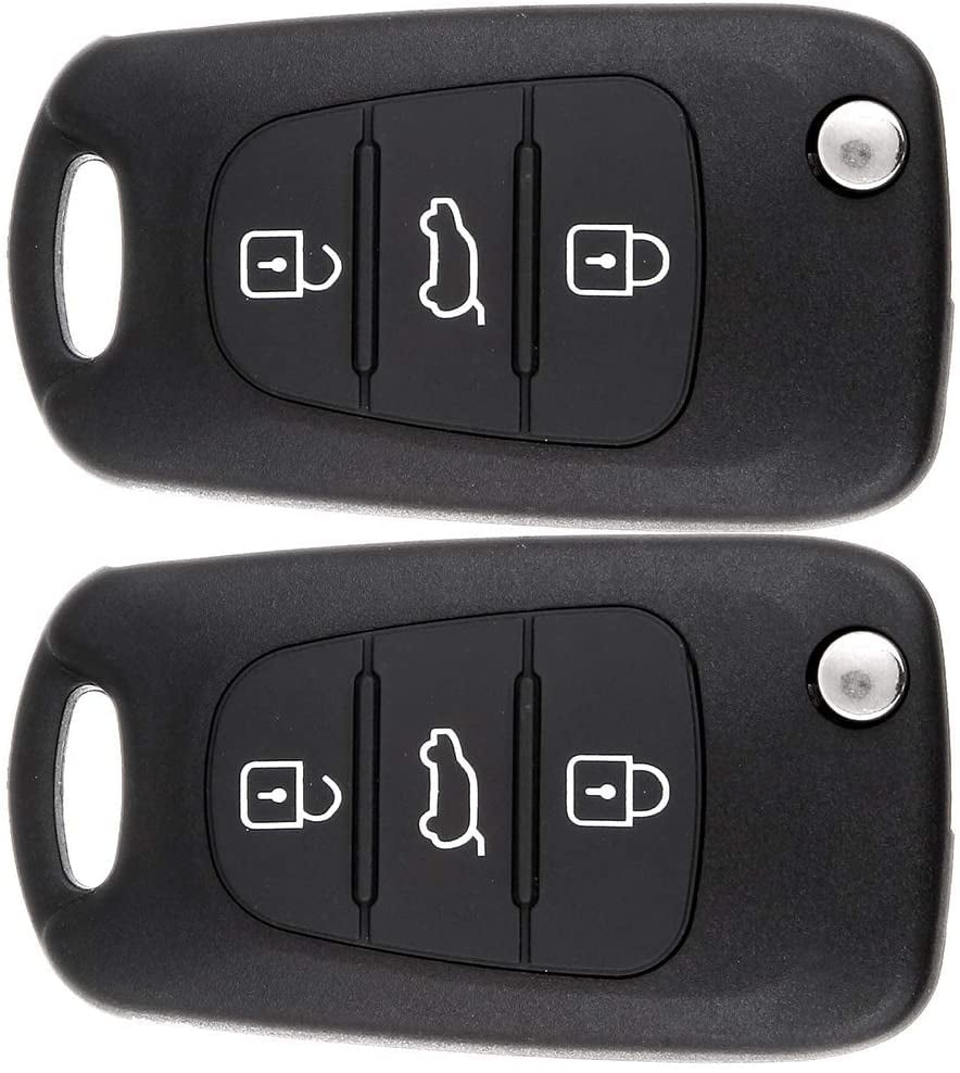 SCITOO 2PCS 3 Buttons Keyless Entry Remote Car Key Fob Case fit for 2007-2013 Kia Rio 2007-2008 Kia Rondo 2005-2010 Kia Soul