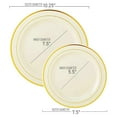 thumbnail image 5 of Smarty Ivory with Gold Edge Rim Plastic Wedding Value Set (60 Guests), 5 of 7