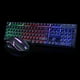 thumbnail image 2 of Combinación de teclado y ratón USB para videojuegos, retroiluminado con LED, firme, duradero, colorido, brillante, accesorios de ordenador, 2 of 8