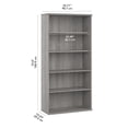 thumbnail image 2 of Studio C 5 Shelf Bookcase in Platinum Gray - Engineered Wood, 2 of 5
