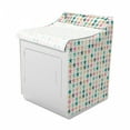 thumbnail image 2 of Retro Washer Cover, Doodle Style Geometric Star Shapes with Dots Occasion Party Theme, Suitable for Dryer and Washing Machine, 29" x 28" x 40", Multicolor, by Ambesonne, 2 of 3