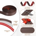 thumbnail image 4 of Wall Corner Protector 1.6 in x 10 Ft, Self Adhesive Wall Corner Guard Edge Protector for Ceiling Countertop, Coffee, 4 of 7