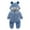Blue, variant on Fozruso Hooded Jacket 0-3 Months, Baby Boys Girls Cartoon Bear Hooded Romper Jumpsuit Coat Blue
