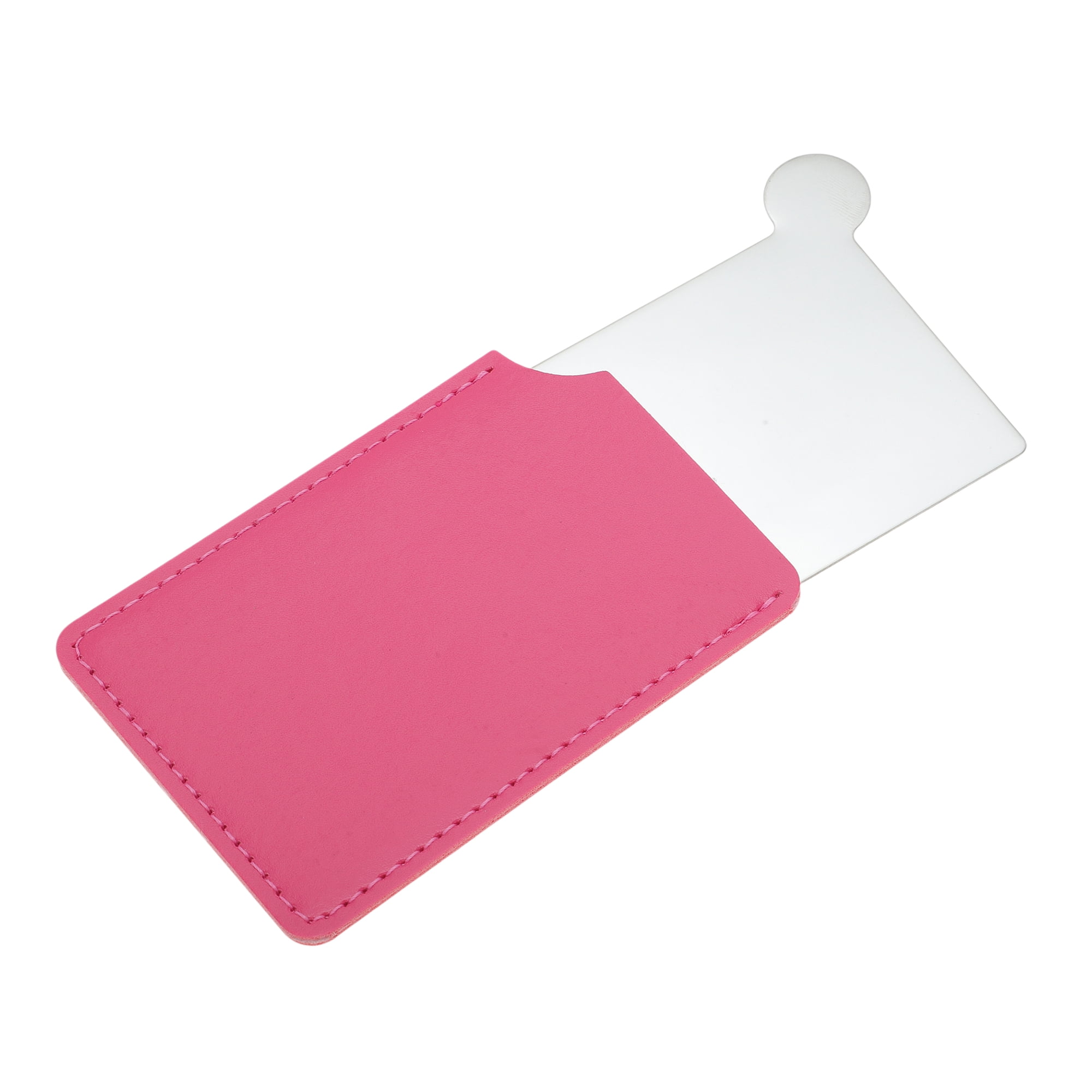 Unique Bargains 1 Pc Convenient Makeup Mirror Rose Red