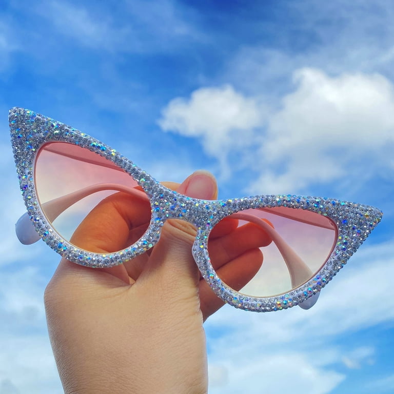 Fashion Rhinestone Sunglasses Women Pink Crystal Sparkling  display picture 1