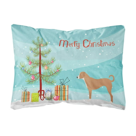 Caroline's Treasures BB8452PW1216 Australian Pinscher Christmas Canvas Fabric Decorative Pillow, 12H x16W, multicolor