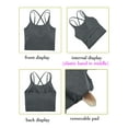 thumbnail image 3 of Womens Sling tube top Sports Bra Vest Longline Padded Comfortable Sling Tube Top Vest Gym Sports Bra Crop Top, 3 of 7