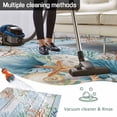 thumbnail image 5 of Blue Beach Coastal Outdoor Rug for Patio/Deck/Porch, Non-Slip Large Area Rug 5 x 7 Ft, Summer Nautical Coral Shell Botanical Vintage Indoor Outdoor Rugs Washable Area Rugs, Camping Rug Carpet Runner, 5 of 8