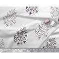 thumbnail image 3 of Soimoi Crepe Silk Fabric Leaves & Floral Block Print Fabric by The Yard 42 Inch Wide, 3 of 3