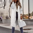 thumbnail image 5 of Wovix Women's Long-Length Vests Sleeveless Lightweight Zip Up Puffer Jacket Packable Solid Color Zipper Hooded Down Coat Winter Quilted Vest With Hood Clothes, 5 of 6