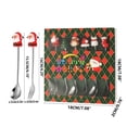 thumbnail image 4 of Cadorn 4PCS Christmas Stainless Steel Spoon and Fork Gift Set, Cartoon Design Dessert Utensils with Polished Silver Finish, Xmas Holiday Party Supplies, Home Kitchen Accessories, Dining Decorations, 4 of 6