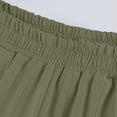 thumbnail image 6 of Outfmvch Cotton Linen Pants for Women Flowy Lounge High Waisted Linen Pants Women Gaucho Pant Culottes for Women Drawstring Elastic Waist Casual Drawstring Flowy Pants Women' S Culottess Green S-2XL, 6 of 8