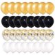 thumbnail image 1 of 60 Pieces Black Gold White Balloons, Birthday Decoration Balloons, 1 of 5