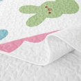 thumbnail image 5 of Erosebridal Bunny Twin Quilt Set for Boys Girls, Pastel Colors Twin Coverlet Set, 2pcs 1 Bedspread and 1 Pillowcase, 5 of 7