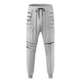 thumbnail image 3 of Aayomet Mens Cargo Pants Men's Sweatpants with Zipper Pockets Open Bottom Pants for Jogging, Workout, Gym, Running, Training,Gray L, 3 of 4
