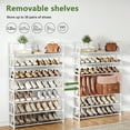 thumbnail image 3 of BGTREND 7 Tiers Shoe Rack Shoe Storage Organizer 25-30 Pairs Joinable Utility Metal Shoe Shelf for Entryway Hallway Closet (46.5 inches, White), 3 of 7