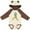 Natural & Brown w Ears, variant on Inktastic Down Syndrome Awareness Blue and Yellow Hearts Ribbon Boys or Girls Long Sleeve Baby Bodysuit