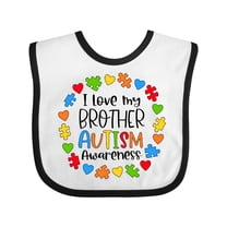 Inktastic I Love My Brother Autism Awareness Boys or Girls Baby Bib