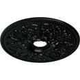 thumbnail image 3 of Ekena Millwork 23 7/8"OD x 4"ID x 2 1/8"P Ashley Ceiling Medallion (Fits Canopies up to 4 3/4"), Hand-Painted Jet Black, 3 of 6
