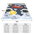 thumbnail image 3 of Fuzoiu Astronaut And Space Print Ultra-Soft Micro Fleece Blanket,All Seasons Flannel Throw, Lightweight Blanket for Bed, Sofa, Couch, Movie Night, Camping, and Travel-80"x60", 3 of 7